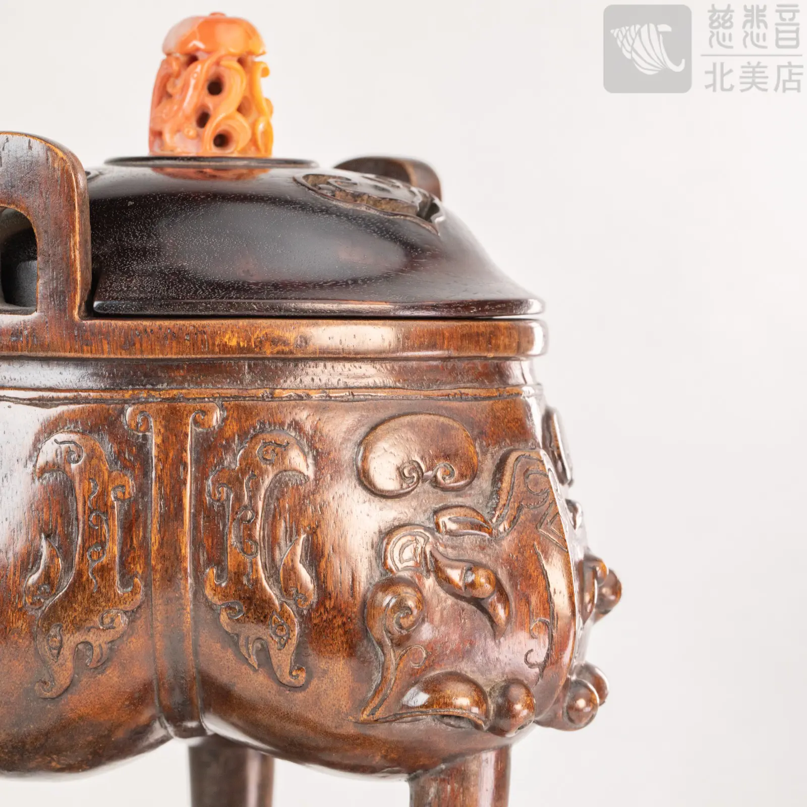 Taotie Precious Tripod Cauldron Agarwood Incense Burner, Qing Dynasty, Qianlong Period - Grandmaster JinBodhi's Collection